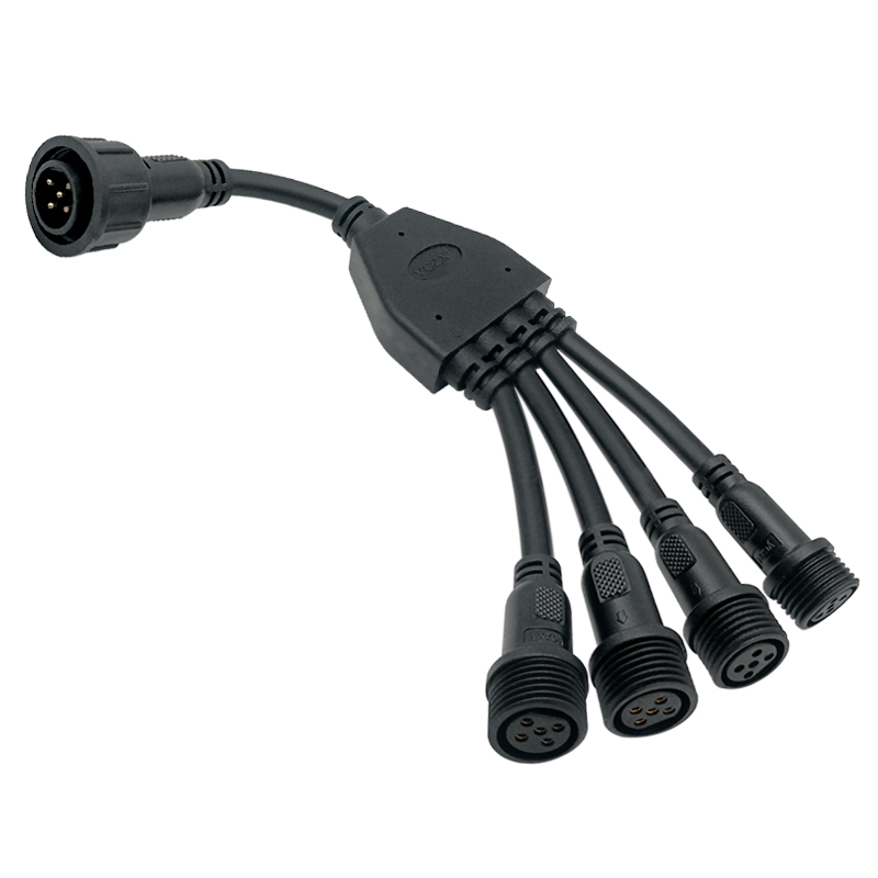 M16 Y-type one to four waterproof connector 2-5pin