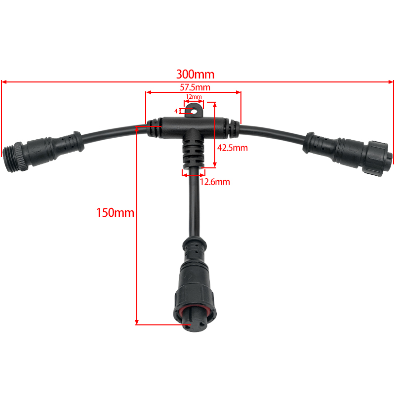 M16 Plastic T-type waterproof connector 2-5 pin