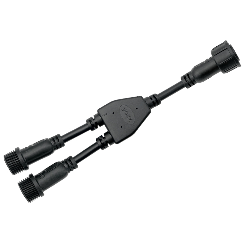 M16 Y-type one to two waterproof connector 2-5 pin 