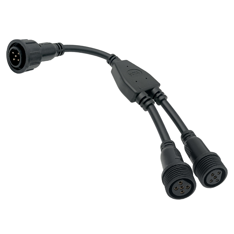 M16 Y-type one to two waterproof connector 2-5 pin 