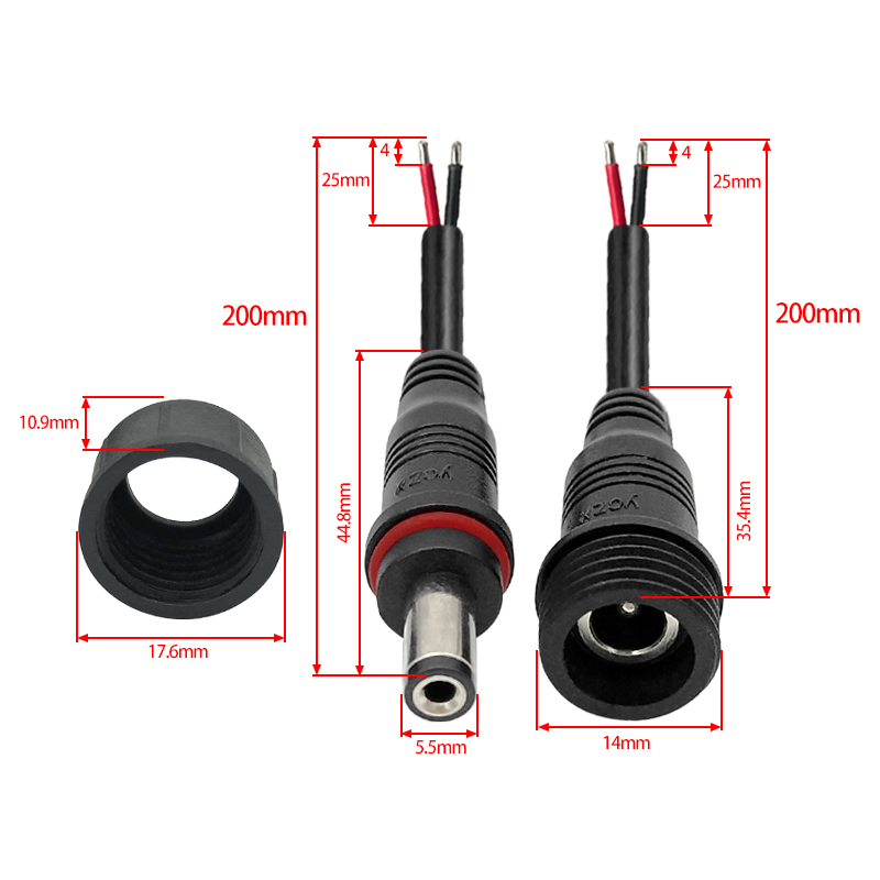 DC waterproof connector 5.5*2.1