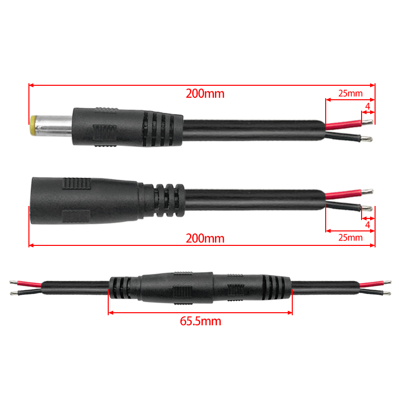 DC connector 5.5 * 2.1 (not waterproof)